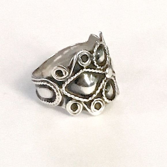 TAXCO Mexican Sterling Silver Mexican Ring Sz 6 - Picture 6 of 8